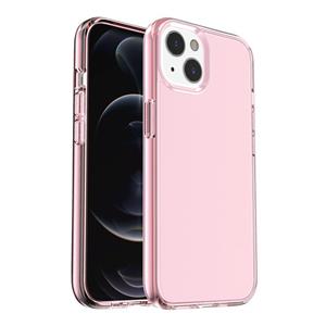 huismerk Shockproof Terminator Style Transparent Protective Case For iPhone 13 mini(Pink)