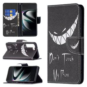 huismerk Voor Samsung Galaxy S22 + 5G Gekleurde Tekening Patroon Horizontale Flip Phone Lederen Case met Houder & Card Slots & Portemonnee (Smirk)