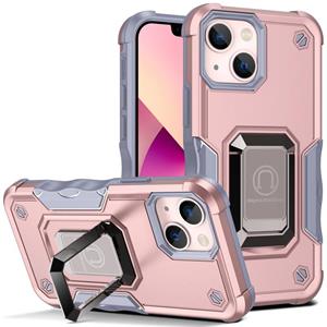 huismerk Ringhouder Antislip Armor Telefoonhoesje voor iPhone 13 Mini (Rose Gold)