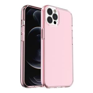 huismerk Shockproof Terminator Style Transparent Protective Case For iPhone 13 Pro(Pink)