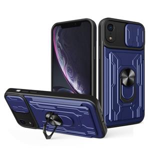 huismerk Glijdende Cockshield Card-telefooncase voor iPhone XR