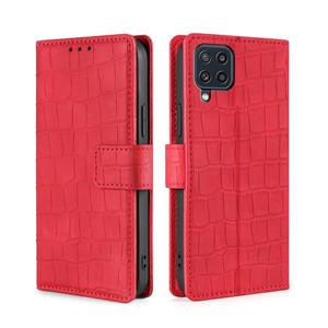 huismerk Voor Samsung Galaxy M32 Skin Feel Crocodile Texture Magnetische Clasp Horizontale Flip PU Lederen Case met Houder & Card Slots & Portemonnee