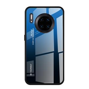 Huismerk Voor Huawei mate 30 Pro gradiënt kleur glas geval (blauw)