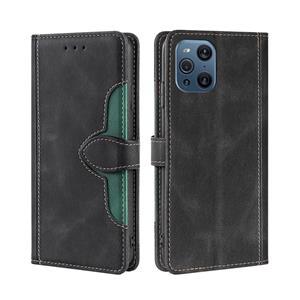 huismerk Voor Oppo Vind X3 / X3 Pro Skin Feel Straw Hat Magnetische Gesp Lederen Telefoonhoes (Zwart)