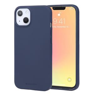 goospery Goofspery Soft Feeling Liquid TPU Shockproof Soft Case voor iPhone 13 Mini (Navy Blue)