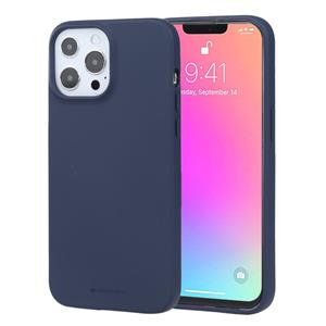 goospery Goofspery Soft Feeling Liquid TPU Shockproof Soft Case voor iPhone 13 Pro (Navy Blue)