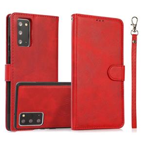 huismerk For Samsung Galaxy Note20 Calf Texture 2 in 1 Detachable Magnetic Back Cover Horizontal Flip Leather Case with Holder & Card Slots & Wallet & Photo Fr