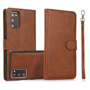 huismerk For Samsung Galaxy Note20 Calf Texture 2 in 1 Detachable Magnetic Back Cover Horizontal Flip Leather Case with Holder & Card Slots & Wallet & Photo Fr