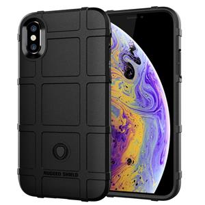 huismerk volledige Shockproof TPU Case voor iPhone XS(Black)