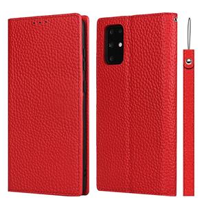 huismerk Voor Samsung Galaxy S20 Plus Litchi Textuur Horizontale Flip Top Laag Koeienhuid Lederen Case met Houder & Card Slots & Portemonnee & Strap & Wire Win