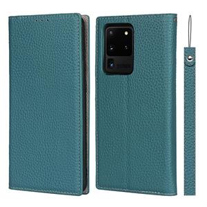 huismerk Voor Samsung Galaxy S20 Ultra Litchi Textuur Horizontale Flip Top Laag Koeienhuid Lederen Case met Houder & Kaart Slots & Portemonnee & Strap & Wire W