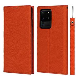 huismerk Voor Samsung Galaxy S20 Ultra Litchi Textuur Horizontale Flip Top Laag Koeienhuid Lederen Case met Houder & Card Slots & Portemonnee & Strap & Wire Wi