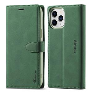 Forwenw F1 serie matte sterke magnetisme horizontale flip lederen geval met houder kaart slots & portemonnee & fotolijst voor iPhone 13 Pro (groen)