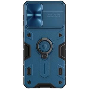 Voor Samsung Galaxy S21 + 5G NILLKIN Schokbestendige CamShield Armor Beschermhoes met onzichtbare ringhouder (blauw)