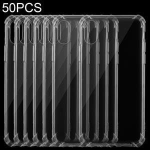 huismerk 50 PCS uiterst dunne transparante TPU zacht beschermhoes voor iPhone X(Transparent)