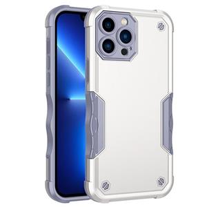 huismerk Antislip Armor Phone Case voor iPhone 13 Pro (White)