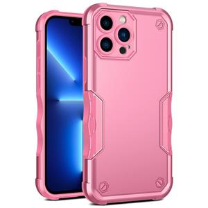 huismerk Antislip Armor Phone Case voor iPhone 13 Pro (Pink)