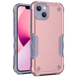 huismerk Antislip Armor Phone Case voor iPhone 13 (Rose Gold)