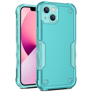 huismerk Antislip Armor Phone Case voor iPhone 13 (Mint Green)