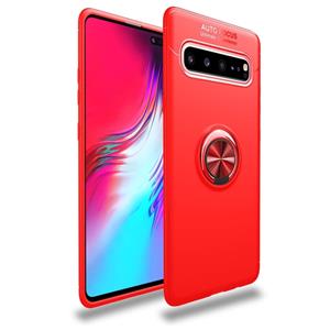 huismerk Magnetische 360 graden rotatie Ring houder Armor schokbestendige TPU Case voor Galaxy S10 5G (rood)