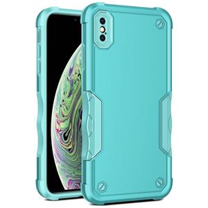 huismerk Antislip Armor Phone Case voor iPhone XS MAX (MINT GROEN)