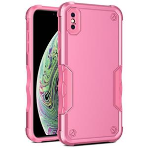 huismerk Antislip Armor Phone Case voor iPhone XS MAX (PINK)