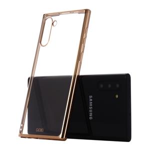 Voor Galaxy Note 10 GEBEI Plating TPU Shockproof Protective Case(Goud)