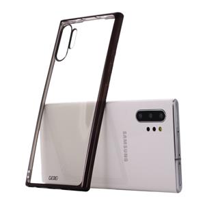 Voor Galaxy Note 10 + GEBEI plating TPU schokbestendige beschermhoes (zwart)