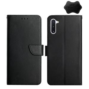 huismerk Voor Samsung Galaxy Note10 Lederen Vingerafdrukbestendige Horizontale Flip Phone Case