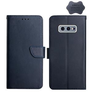 huismerk Voor Samsung Galaxy S10E lederen vingerafdrukbestendige horizontale flip telefoonhoes