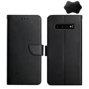 huismerk Voor Samsung Galaxy S10 + lederen vingerafdrukbestendige horizontale flip-telefooncase