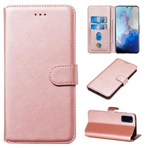 huismerk Voor Galaxy S20 Classic Calf Texture Magnetic Attraction Horizontal Flip Leather Case met Stand & Card Slots & Wallet-functie(Rose Gold)