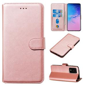 huismerk Voor Galaxy S20 Ultra Classic Calf Texture Magnetic Attraction Horizontal Flip Leather Case met Stand & Card Slots & Wallet-functie(Rose Gold)