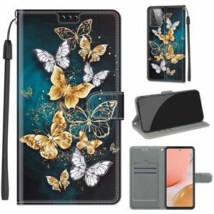 huismerk Voor Samsung Galaxy A72 5G Voltage Gekleurde Tekening Magnetische Clasp Horizontale Flip PU Lederen Case met Houder & Card Slots (C20 Gold Silver Flyi