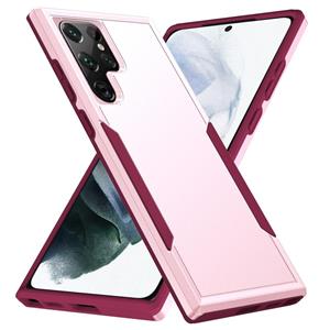 huismerk Voor Samsung Galaxy S22 Ultra 5G Pioneer Armor Heavy Duty PC + TPU-telefooncase (Pink)