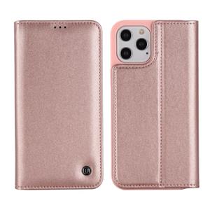 GEBEI PU+TPU Horizontale Flip Beschermhoes met houder & kaartslots voor iPhone 12 mini(Rose Gold)