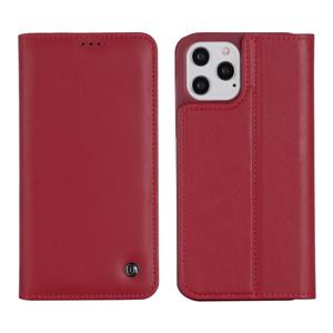 GEBEI PU+TPU Horizontale Flip Beschermhoes met houder & kaartslots voor iPhone 12 mini(Rood)