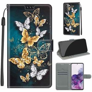 huismerk Voor Samsung Galaxy S21 + 5G Voltage Gekleurde Tekening Magnetische Sluiting Horizontale Flip PU Lederen Case met Houder & Card Slots (C20 Gold Silver