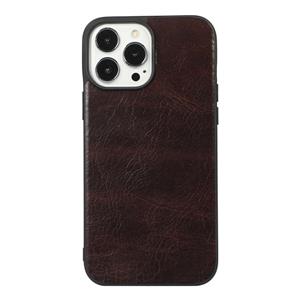 huismerk Lederen dubbele kleur Crazy Horse Telefoon Case voor iPhone 13 Pro Max