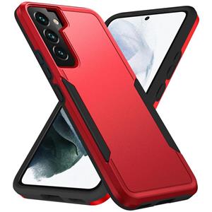 huismerk Voor Samsung Galaxy S22 + 5G Pioneer Armor Heavy Duty PC + TPU-telefooncase (rood zwart)