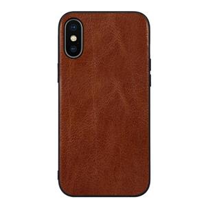 huismerk Echt lederen dubbele kleur Crazy Horse Phone Case voor iPhone XS max