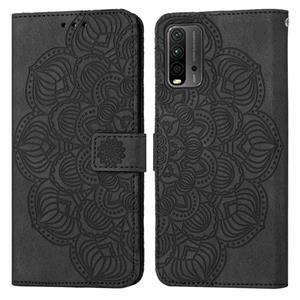 huismerk Voor Xiaomi Poco M3 Mandala reliëf lederen telefoonhoesje