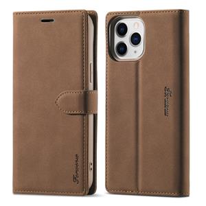 Forwenw F1 Serie Matte Sterke Magnetism Horizontale Flip Lederen Case met Houder & Kaart Slots & Portemonnee & Fotolijst voor iPhone 13 Pro Max (Brown