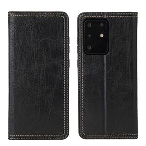 fierreshann Voor Samsung Galaxy S20 Fierre Shann Retro Tree Bark Texture PU Magnetic Horizontal Flip Leather Case met Holder & Card Slots & Wallet(Zwart)