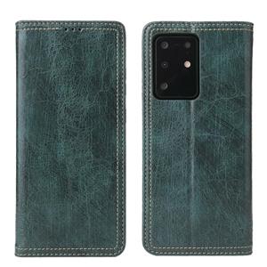 fierreshann Voor Samsung Galaxy S20 Fierre Shann Retro Tree Bark Texture PU Magnetic Horizontal Flip Leather Case met Holder & Card Slots & Wallet(Groen)