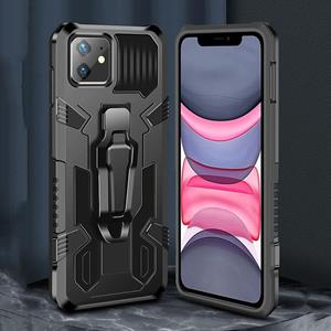 huismerk Voor iPhone 12 Machine Armor Warrior Shockproof PC + TPU Beschermhoes(Zwart)