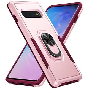 huismerk Voor Samsung Galaxy S10 Pioneer Armor Heavy Duty PC + TPU Houder Phone Case (Pink)