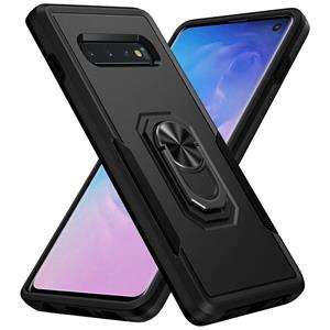 huismerk Voor Samsung Galaxy S10 Pioneer Armor Heavy Duty PC + TPU Houder Phone Case (Black)