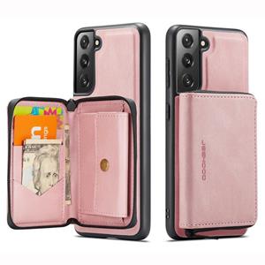 Voor Samsung Galaxy S22 5G Jeehood Magnetische Rits Horizontale Flip Phone Lederen Case (Pink)