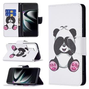 huismerk Voor Samsung Galaxy S22 + 5G Gekleurde Tekening Patroon Horizontale Flip Telefoon Lederen Case met Houder & Card Slots & Portemonnee (Panda)